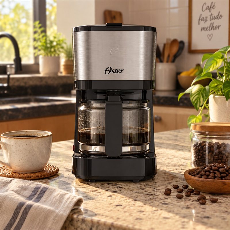 Oster Cafeteira Inox Compacta OCAF300